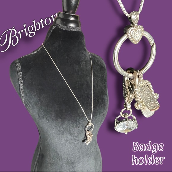Brighton Jewelry Brighton Retired Silvertone 3234 Badge Id Holder